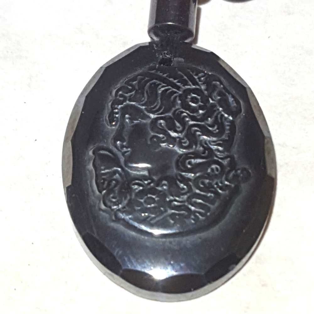 Hematite Cameo necklace